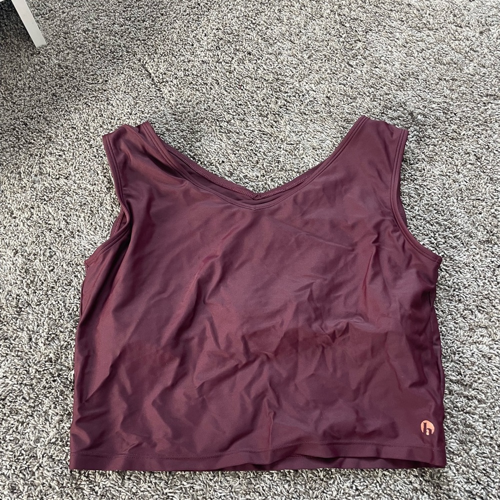 Maroon swim top